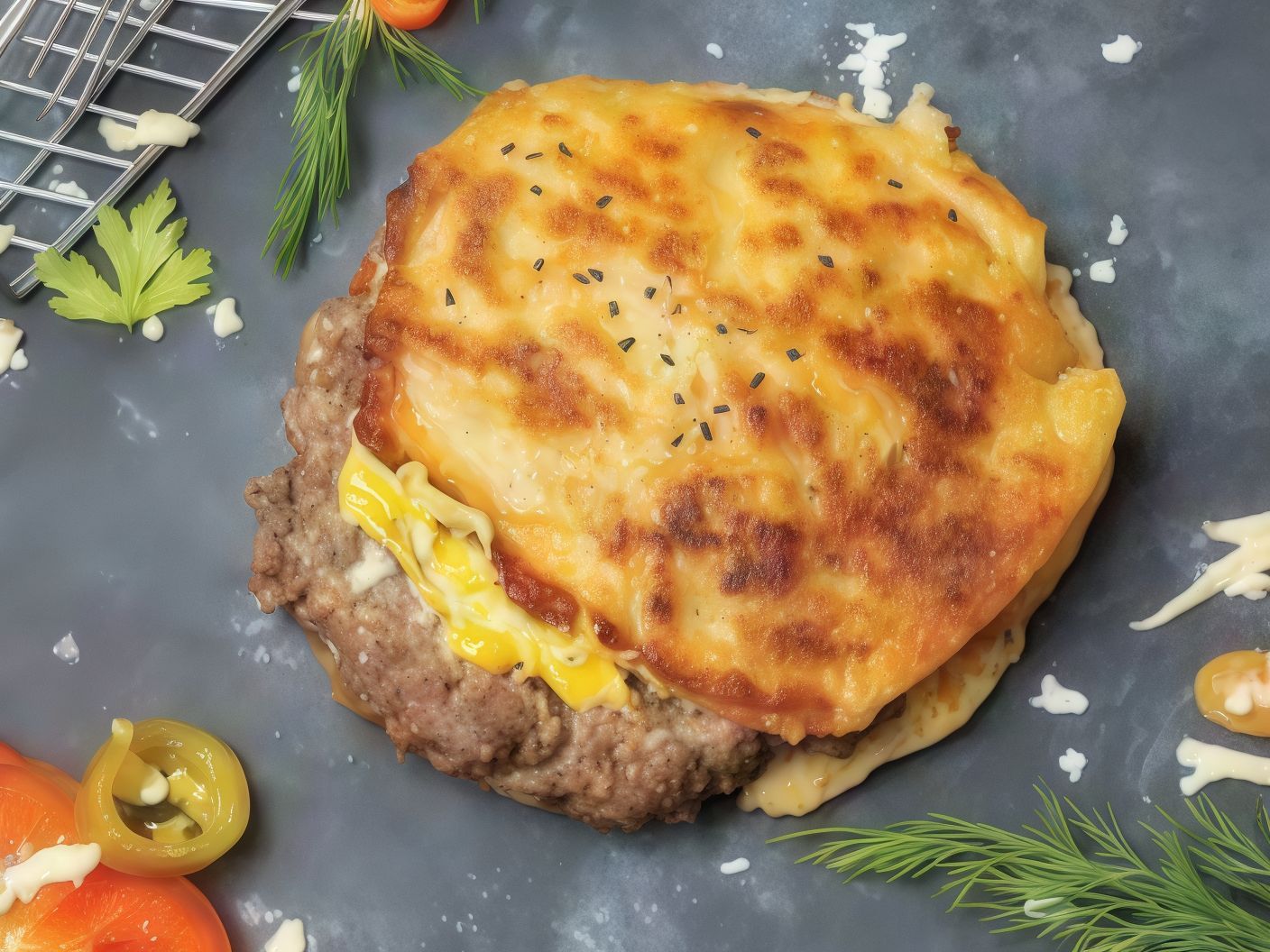 Hawawshi with Romi cheese