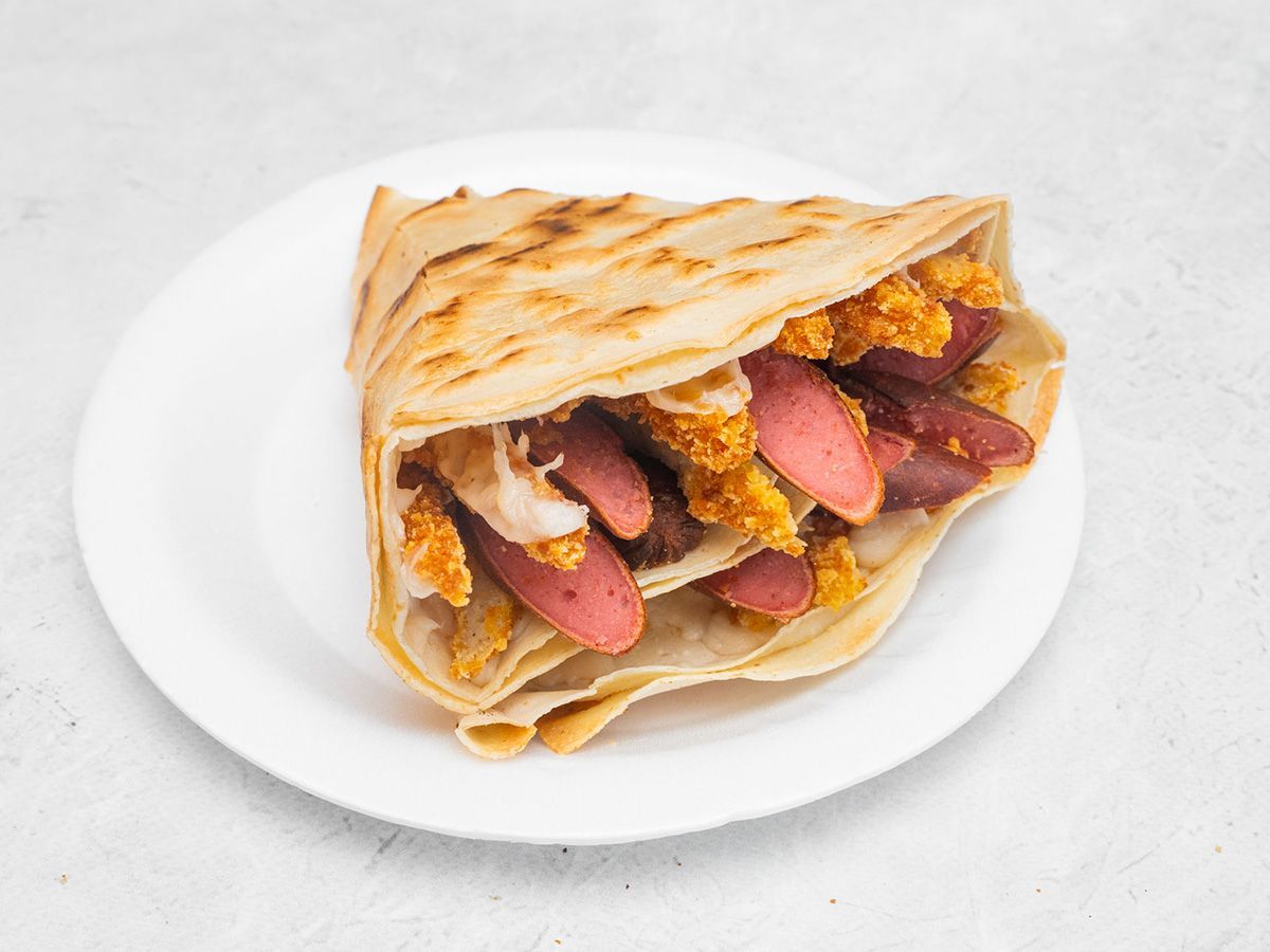 Chicken BBQ crepe