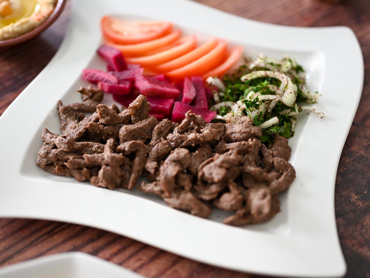 Homemade meat shawarma