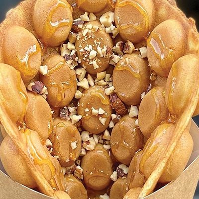 وافل بابلز بالعسل والمكسرات