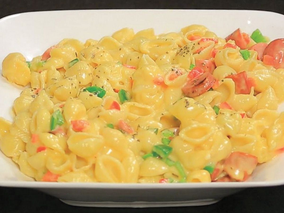 Hot Dog Pasta White Sauce