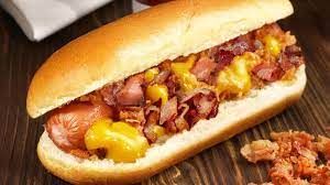 Hot Dog With Bacon Sandwich