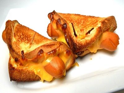 Hot Dog With Cheese Sandwich
