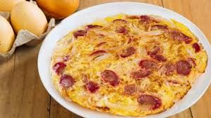 Omelette Eggs With Hot Dog 2 Eggs Platter