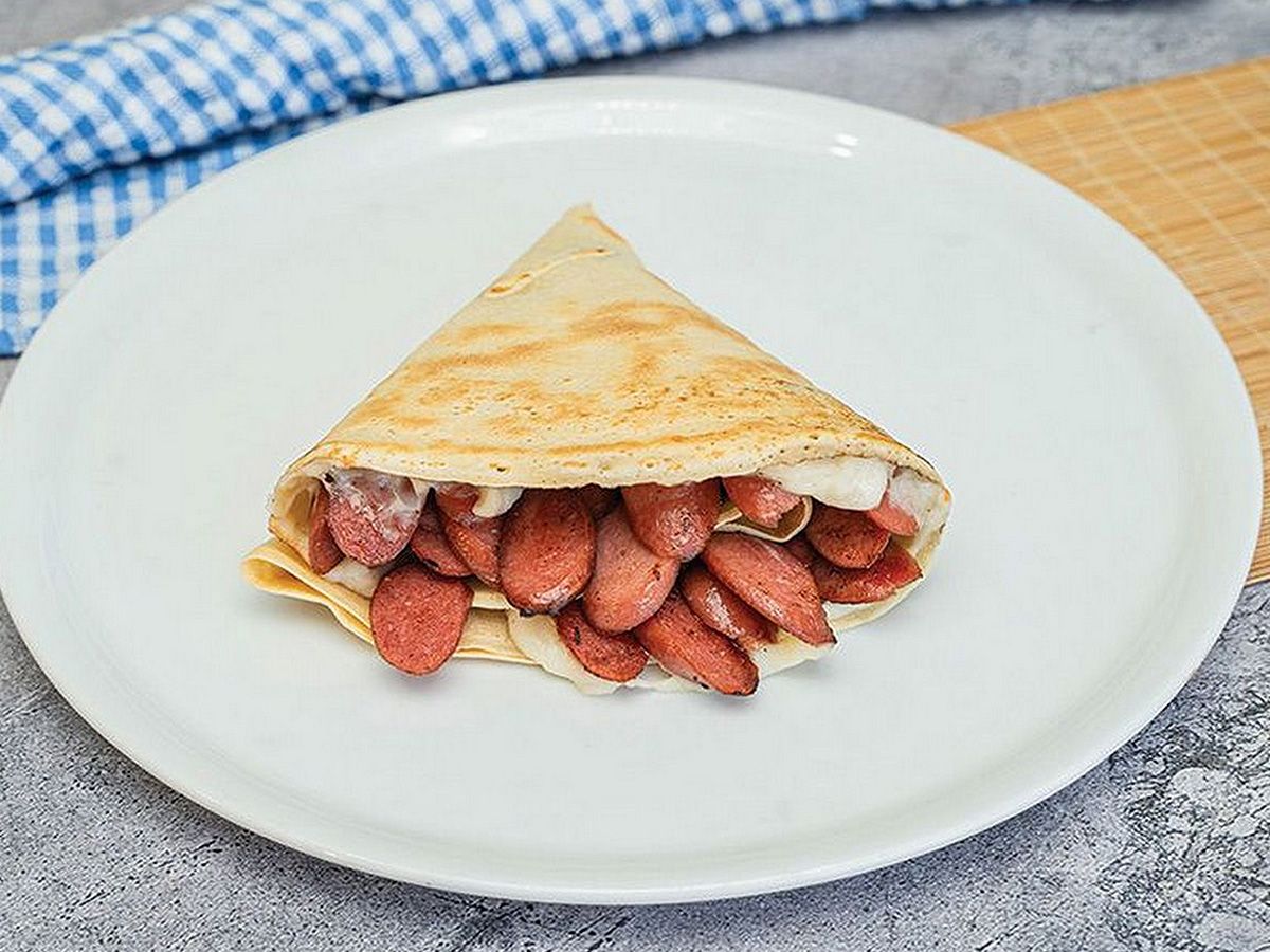 Hot dog crepe