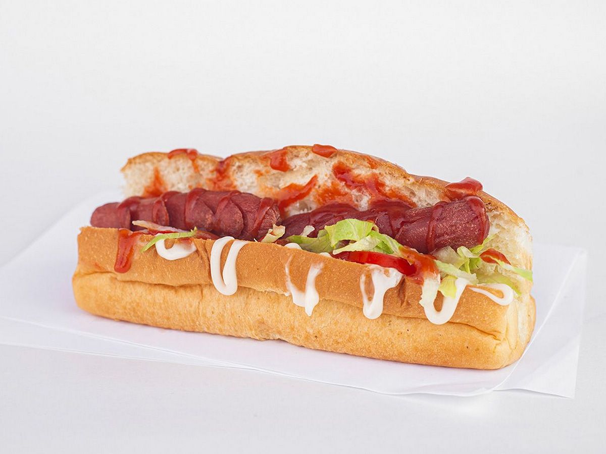 Hot dog mozzarella sandwich