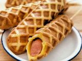 Hot Dog Waffles And French Fries