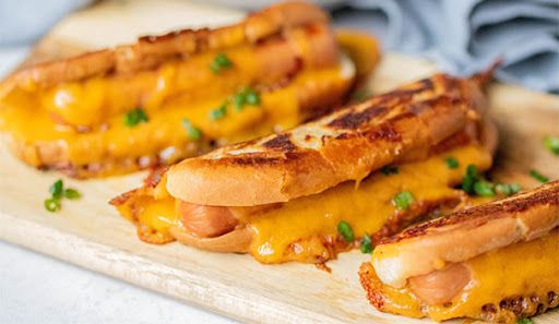 Sausage And Cheddar Cheese Sandwich