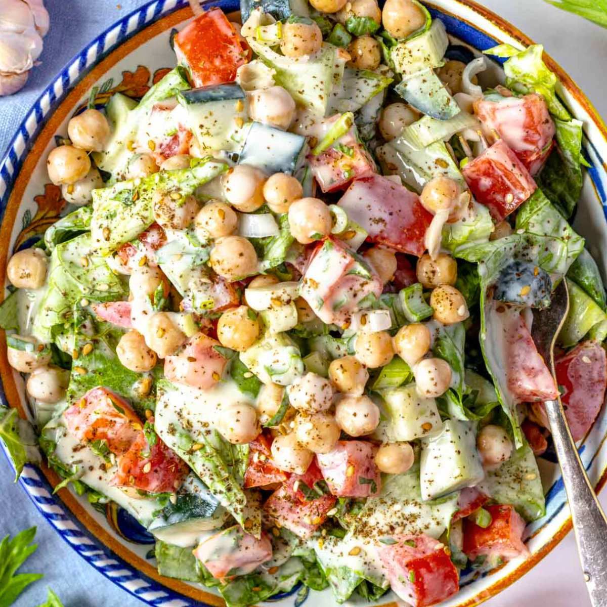 Hummus and Tahini Salad