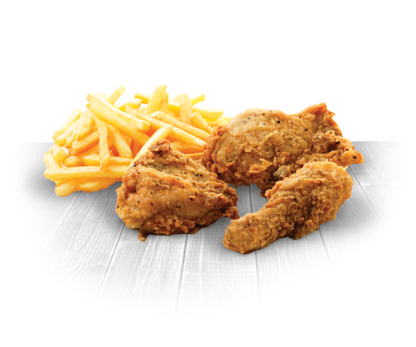 3 Pieces Broasted Meal