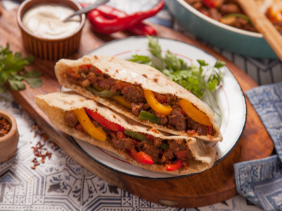 Grilled Oriental Sausage Sandwich