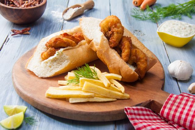 Bery Bery Shrimp With Tartar Sauce Sandwich