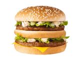 Double Beef Burger With Cheese Sandwich