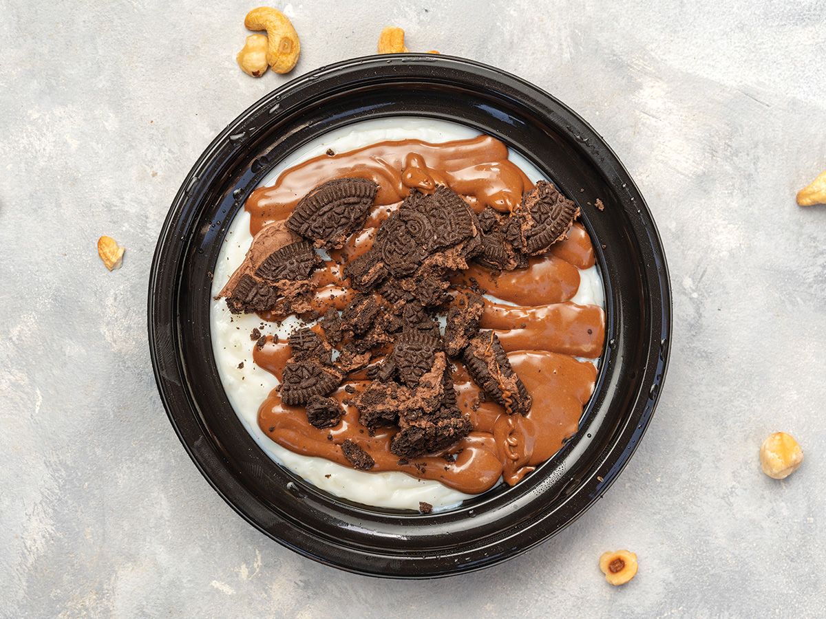 Rice Pudding With Nutella And Oreo