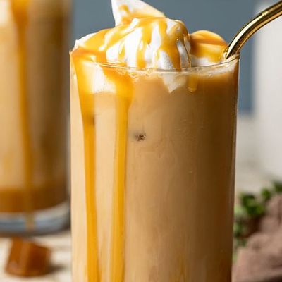 Ice latte caramel