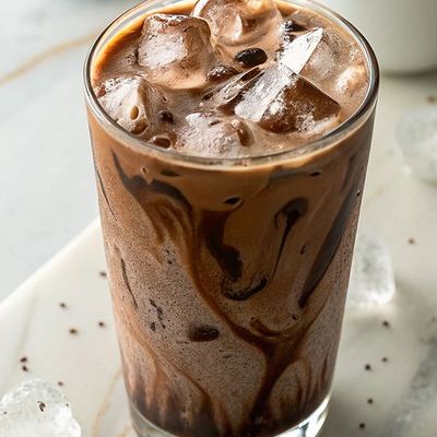 Ice latte chocolate