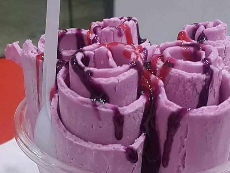 Berry Ice Cream Roll