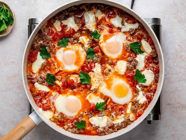 Italian Baked Egg With Sausage