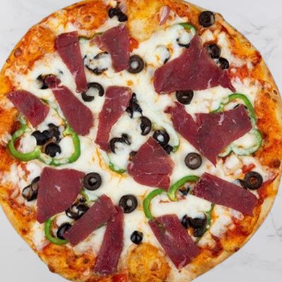 Italian Kiri Pastrami Pizza