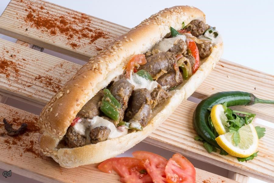 Charcoal Grilled Sausage Sandwich
