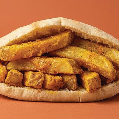 Shrimp potato sandwich