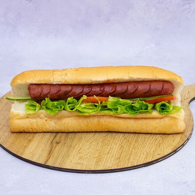 Jumbo hot dog sandwich