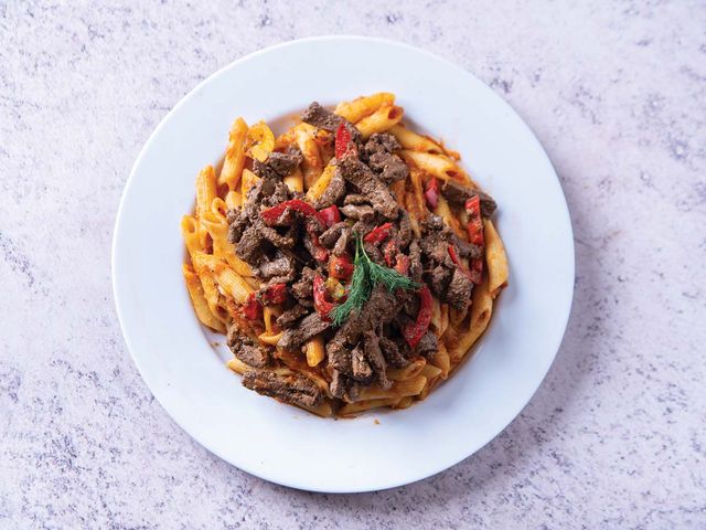 liver pasta dish