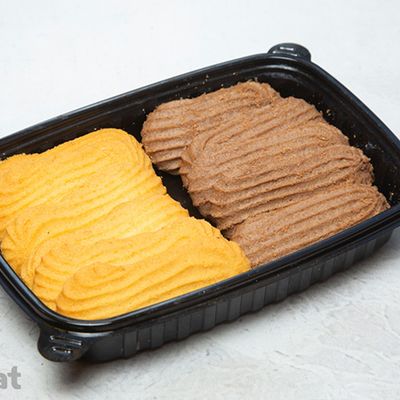 Box of various biscuits.
