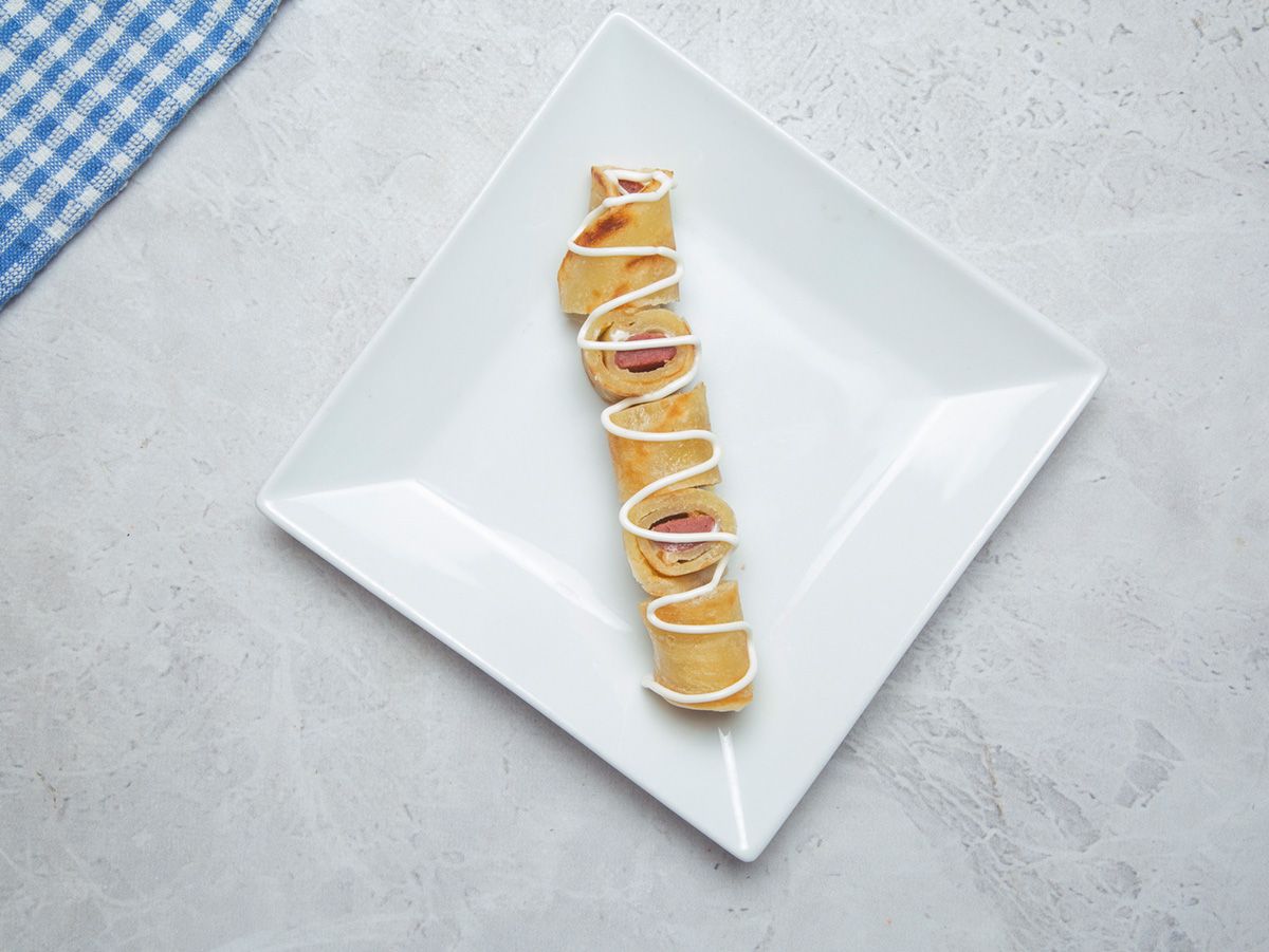 Sausage mayo chapati