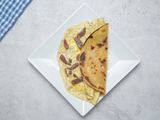 Chapati egg with pastrami