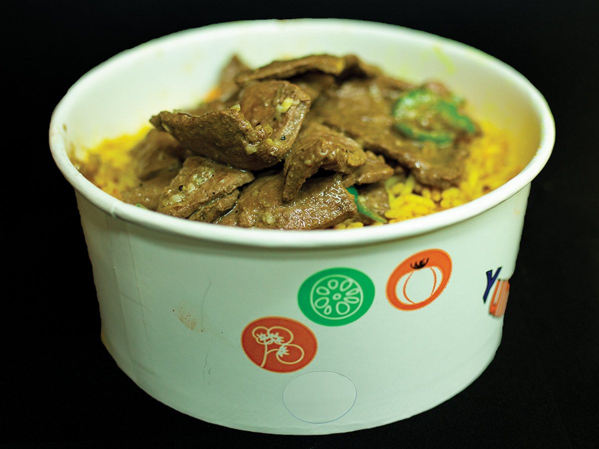 Basmati rice with liver Platter