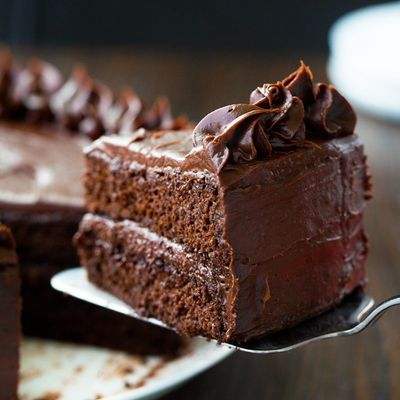 Keto Chocolate Fudge Cake Slice