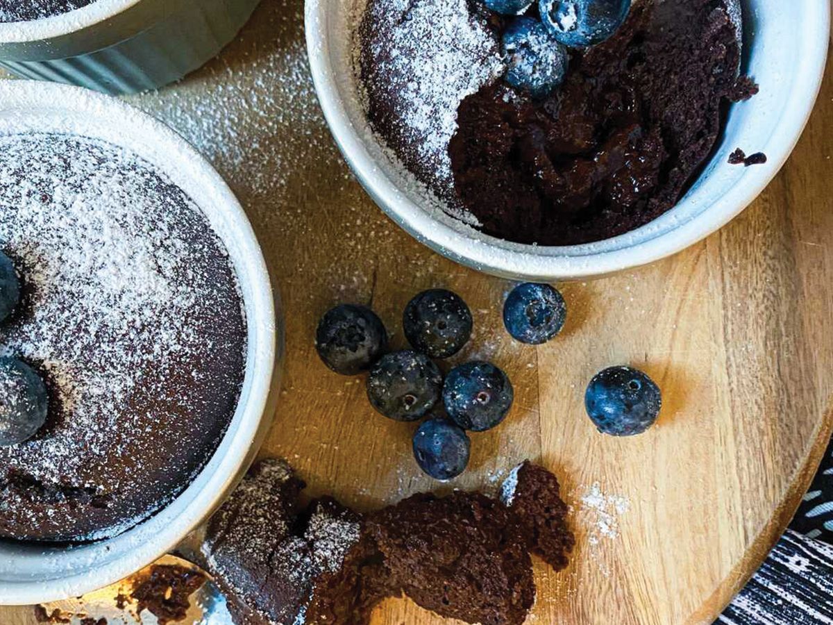 Keto Volcano Cake Blueberry