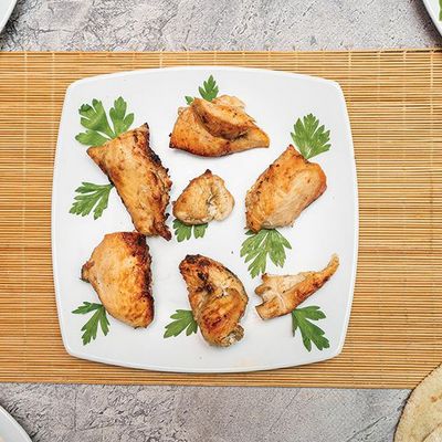 kilo shish tawook with bread and salads