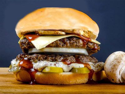King Mushroom Burger Sandwich