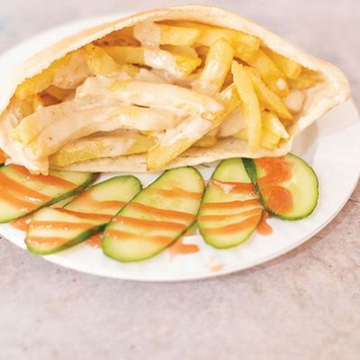 Fries With Cheddar Cheese Sandwich