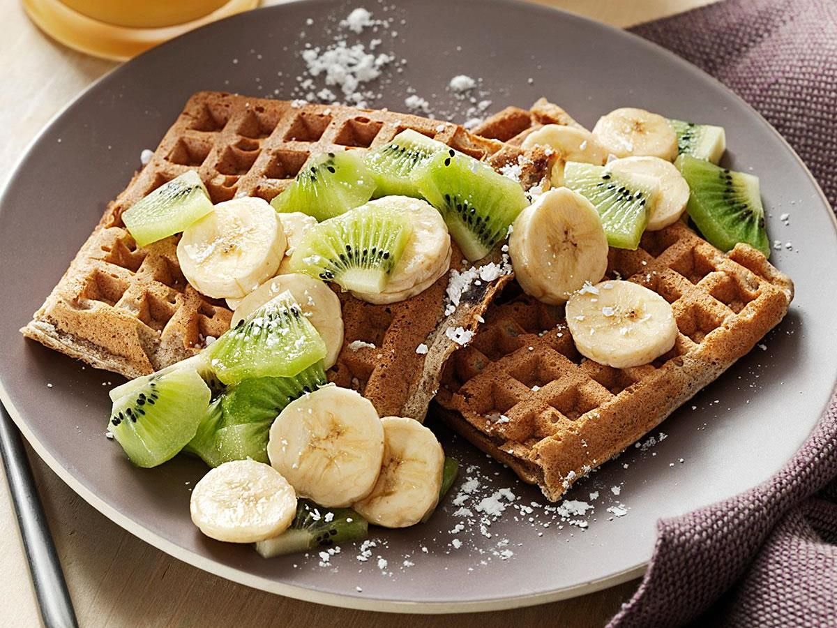 Honey And Fruits Waffle