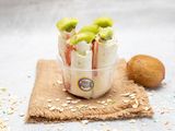 Kiwi and Oatmeal Ice Cream Roll