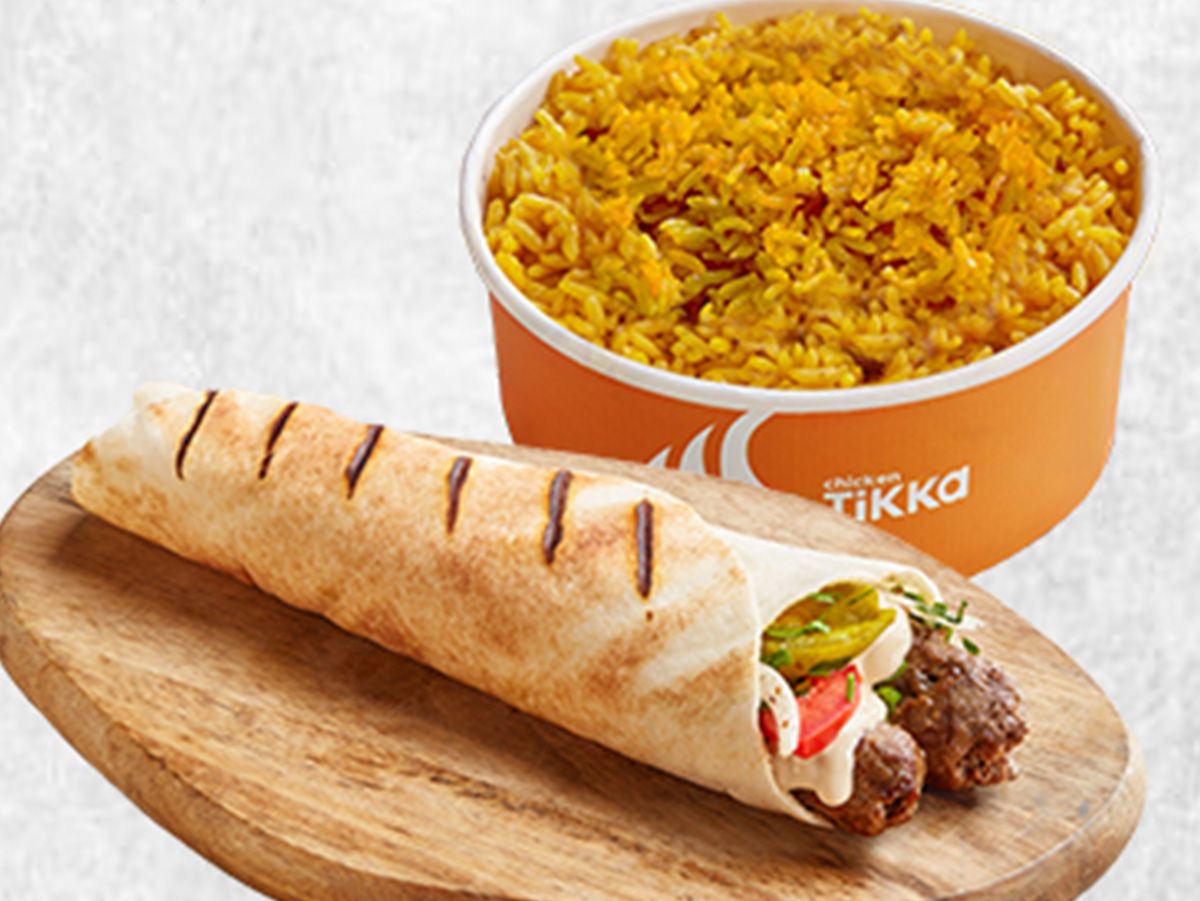Meat Kofta Wrap With 1 Side Dish
