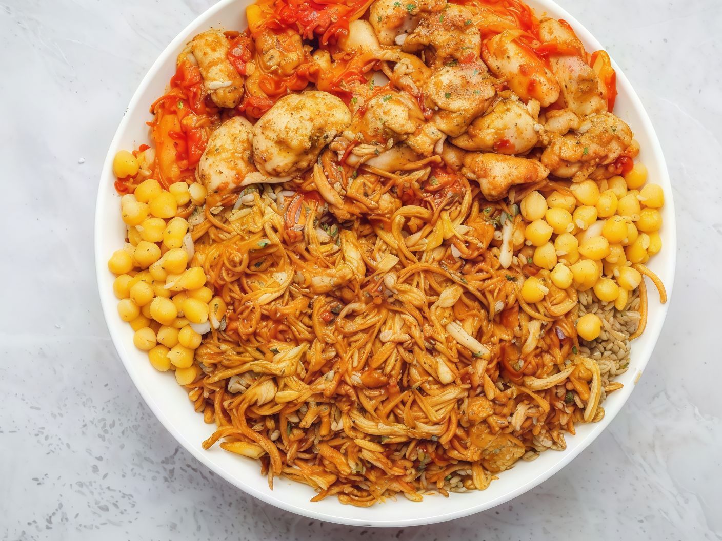 Mix Koshari Chicken Tagine