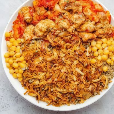 Mix Koshari Chicken Tagine