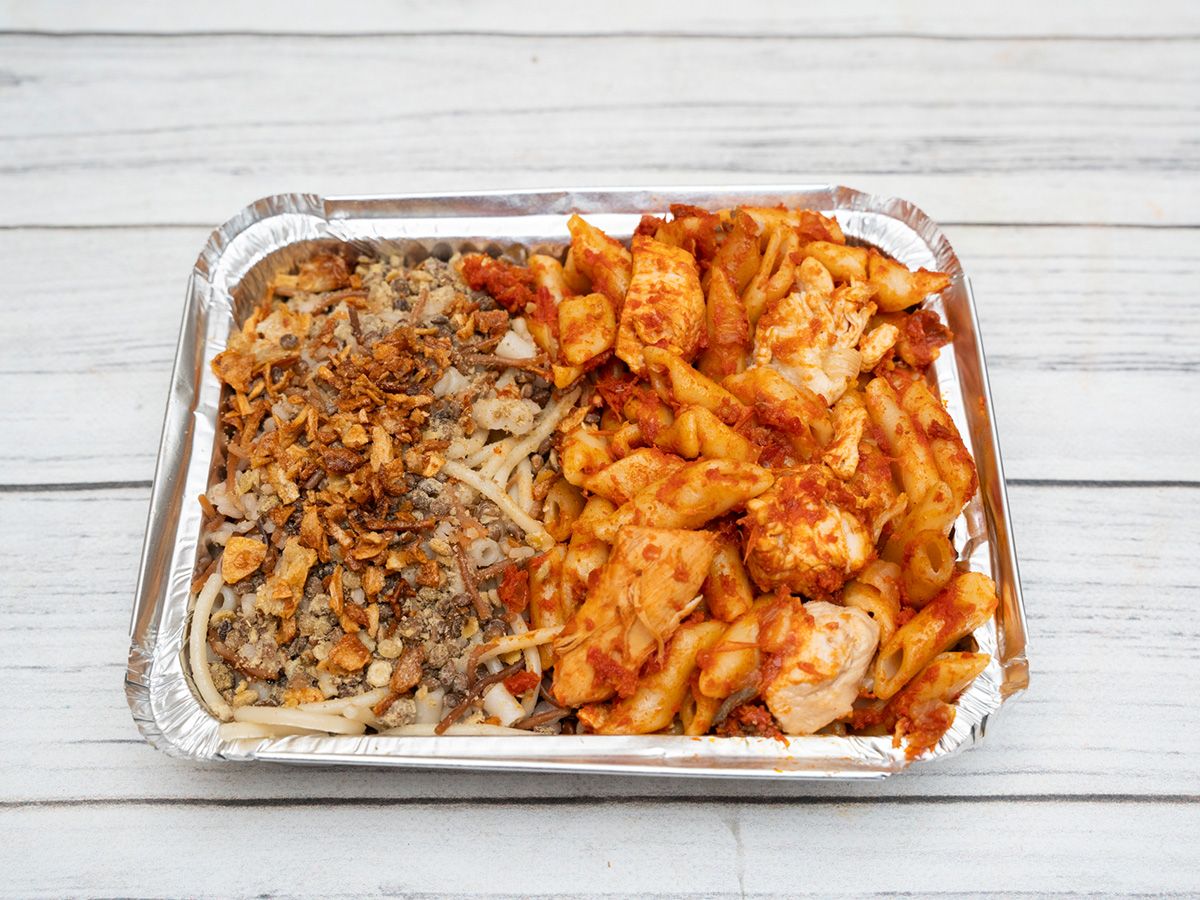 Mix Chicken With Koshari
