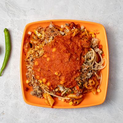 Mixed Koshary With Sausage Casserole