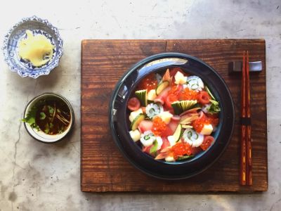 Chirashi Salmon Sushi Rice
