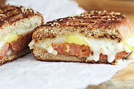 Large Oriental Sausage Farm With Cheese Sandwich