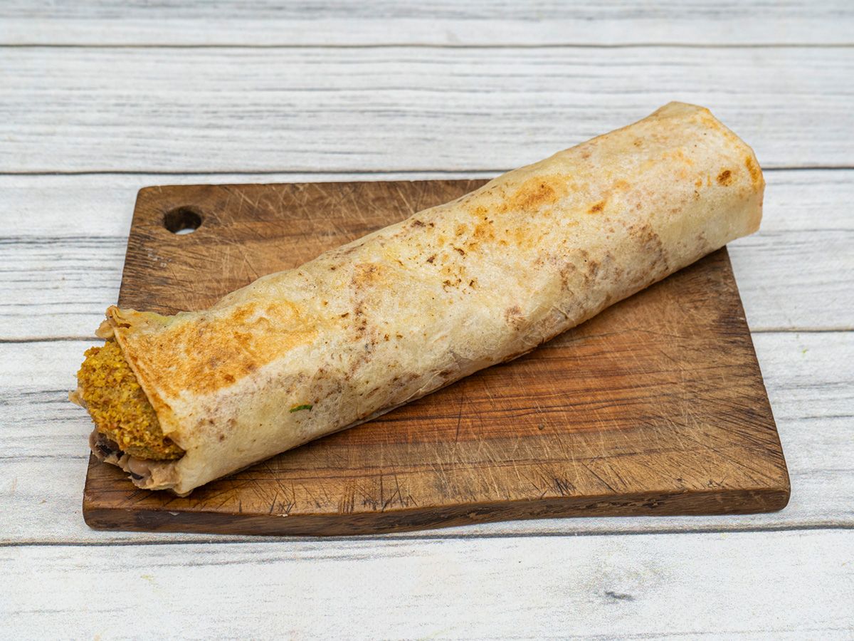 Falafel sandwich with foul