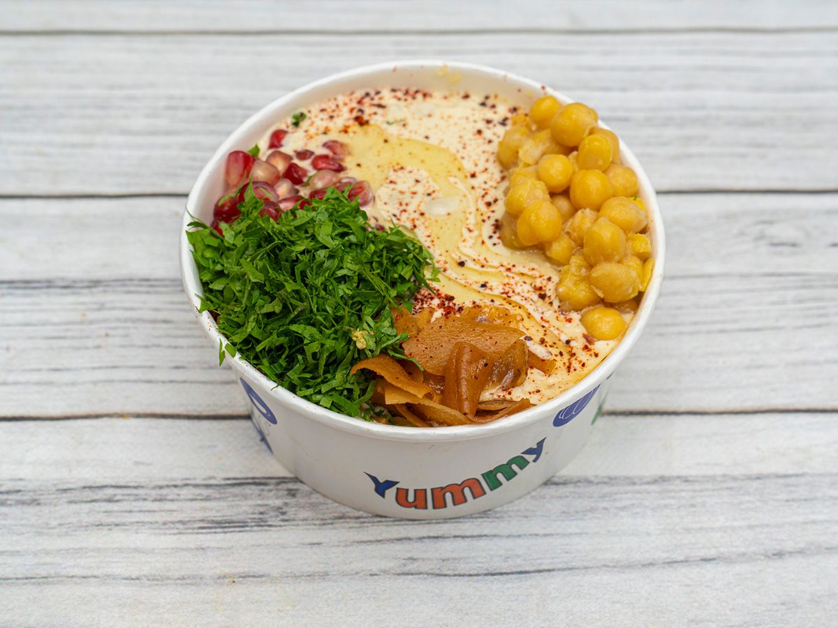 Fatteh with olive oil meal
