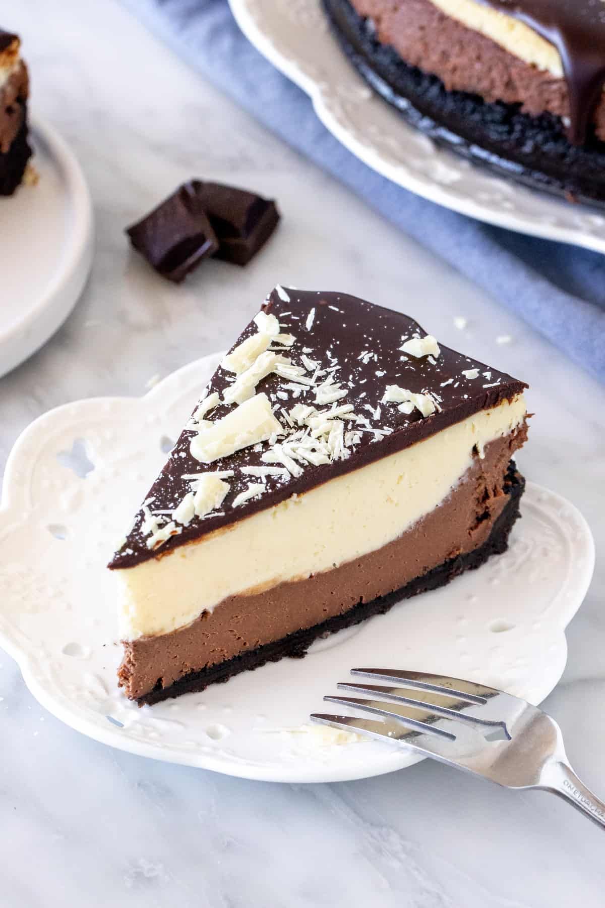 Cheese Cake With Your Choice Of Chocolate Topping