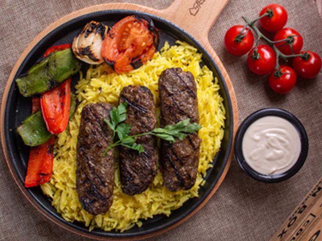 Lebanese Kebab With Safron Rice Offer