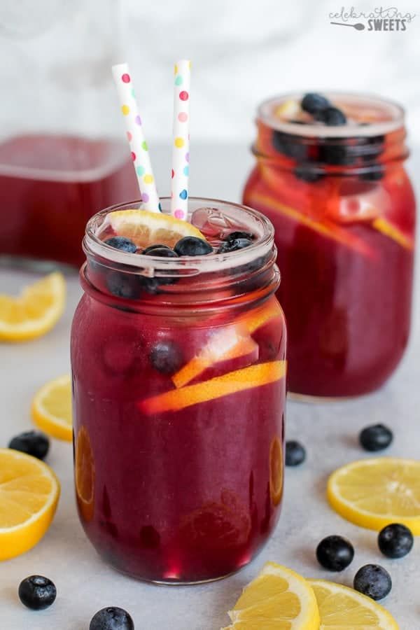 Lemon With Blueberry Juice